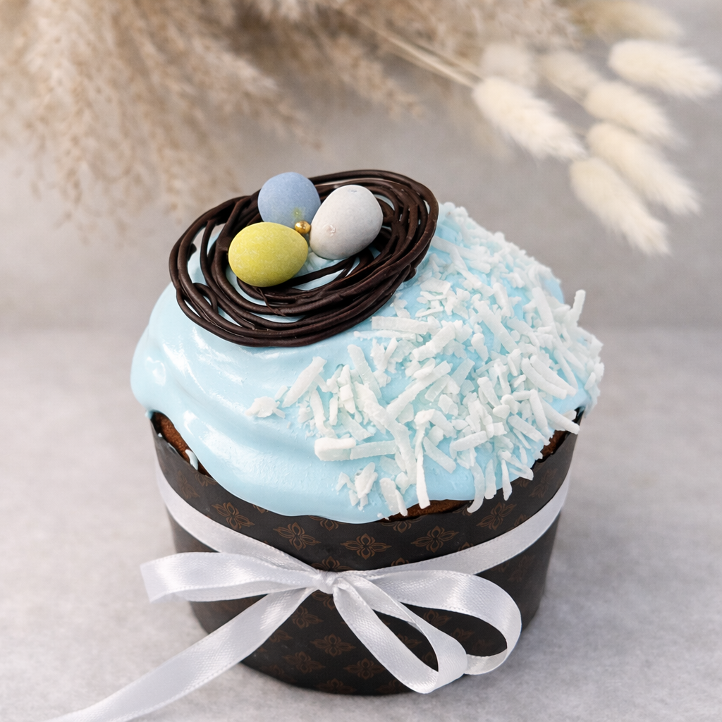 Decorated Lemon Paska with Candied Fruit, 450 g