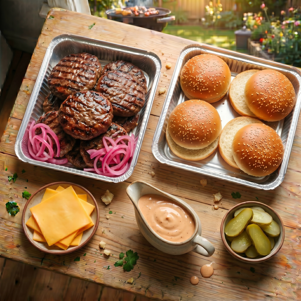 Burger Ready-to-Grill Set (4–6 people, ~2.3 kg) 24h Pre-Order ⭐