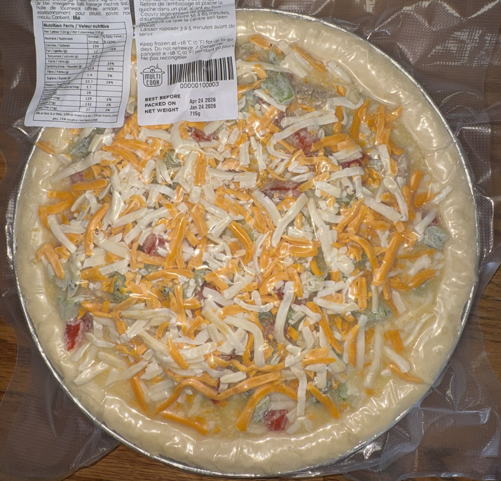 Ham and Cheese Quiche (755 g, Frozen)