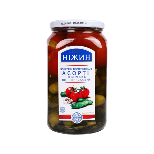 Marinated Mixed Vegetables Nizhyn Style #1 (920 g, Nizhyn)