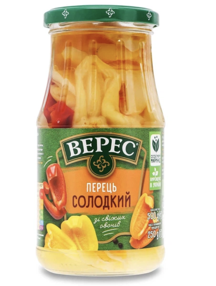 Pickled Sweet Peppers (500 g, Veres)