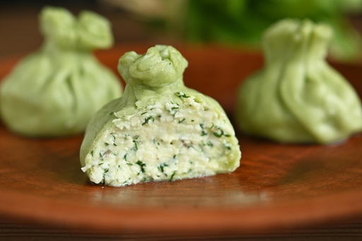 Cheese and Spinach Khinkali (480 g, Frozen)