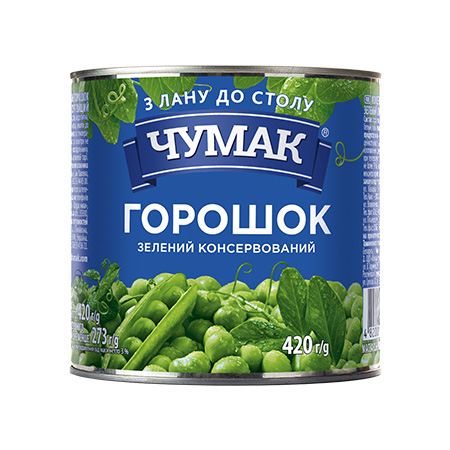 Green Peas (420 g, Chumak)